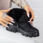 Női platform bakancs 2MX501 Fekete » MeiShoes.ro