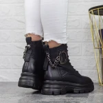 Női platform bakancs 2MX508 Fekete » MeiShoes.ro