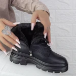 Női platform bakancs 2MX508 Fekete » MeiShoes.ro