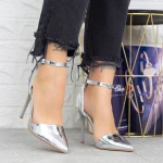 Stiletto cipő KV61 Ezüst » MeiShoes.ro